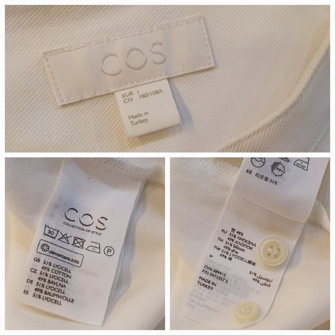 105.COS 화이트 세미오버셔츠 상품이미지8