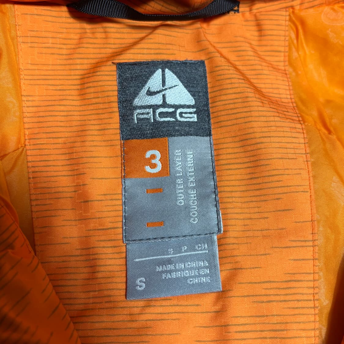S 나이키 acg 오렌지 구스다운 후드 패딩  상품이미지4