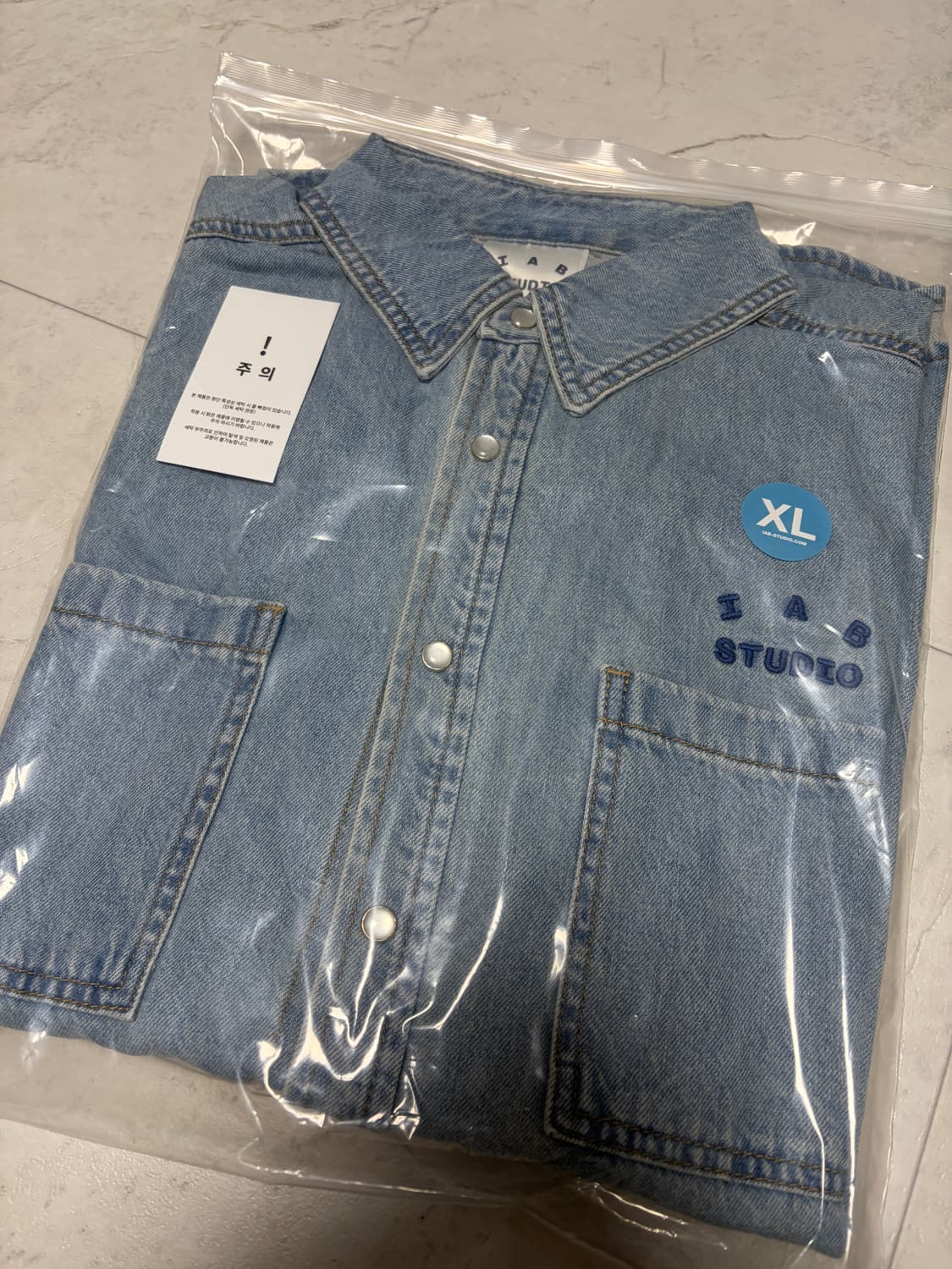 아이앱 스튜디오 데님 셔츠 블루 상품이미지4