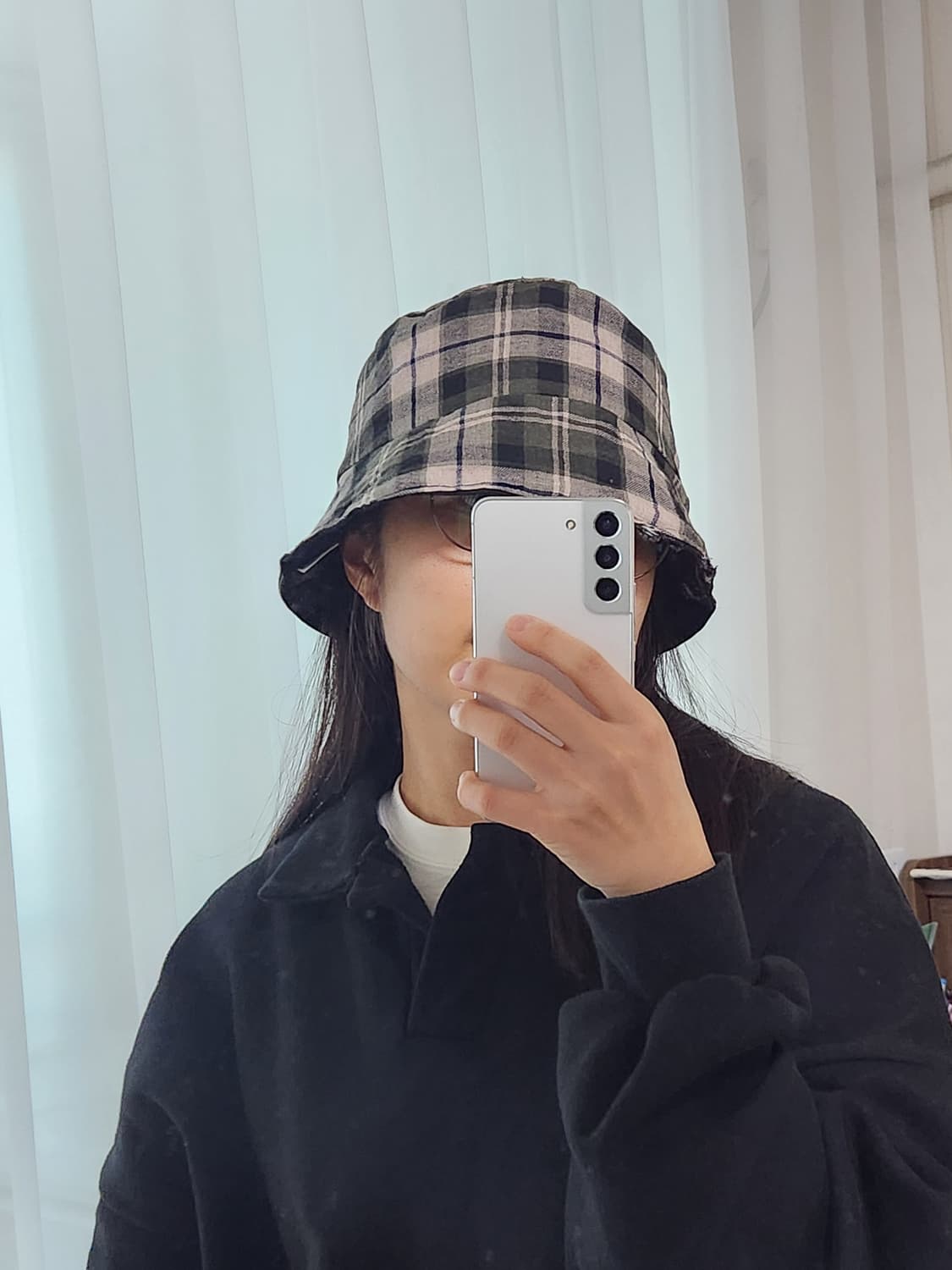 (no.5) 리버시블 패치워크 벙거지 버킷햇 Black Mix 상품이미지6