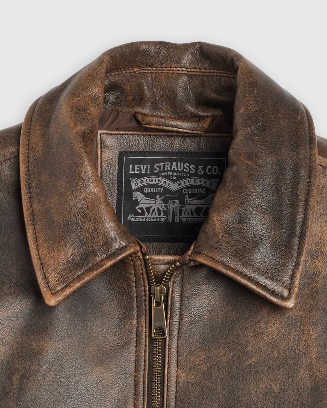 리바이스 클레이튼 레더 에비에이터 자켓 S사이즈 상품이미지2