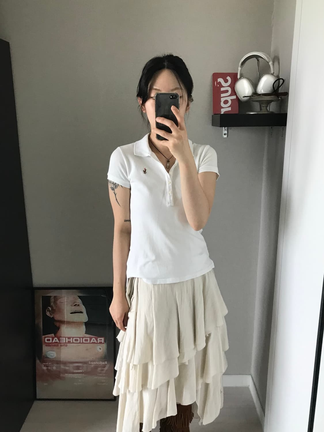 폴로 랄프로렌 여성라인 포니로고 화이트 카라티 상품이미지3