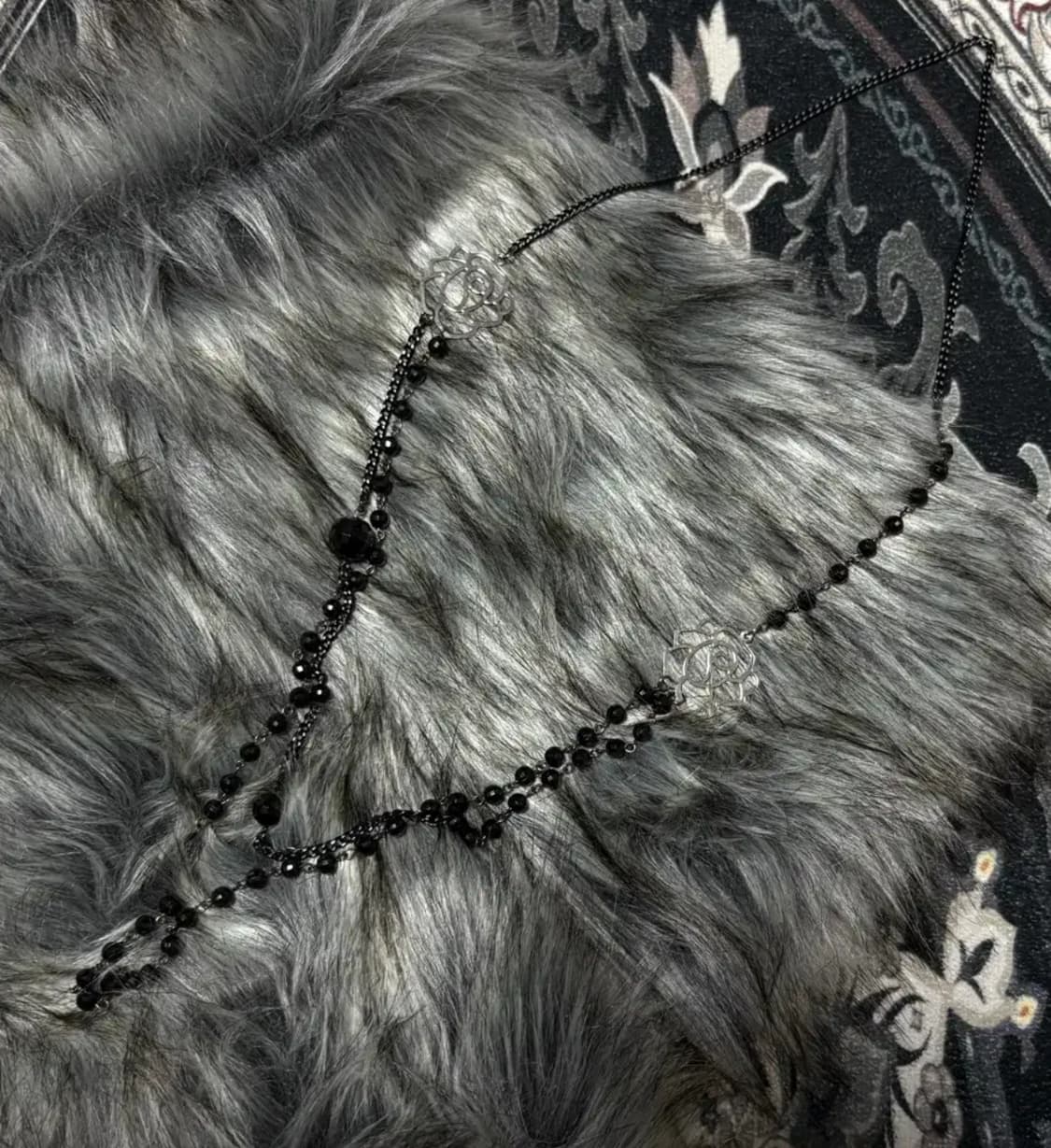 빈티지 장미 목걸이 체인벨트 상품이미지1