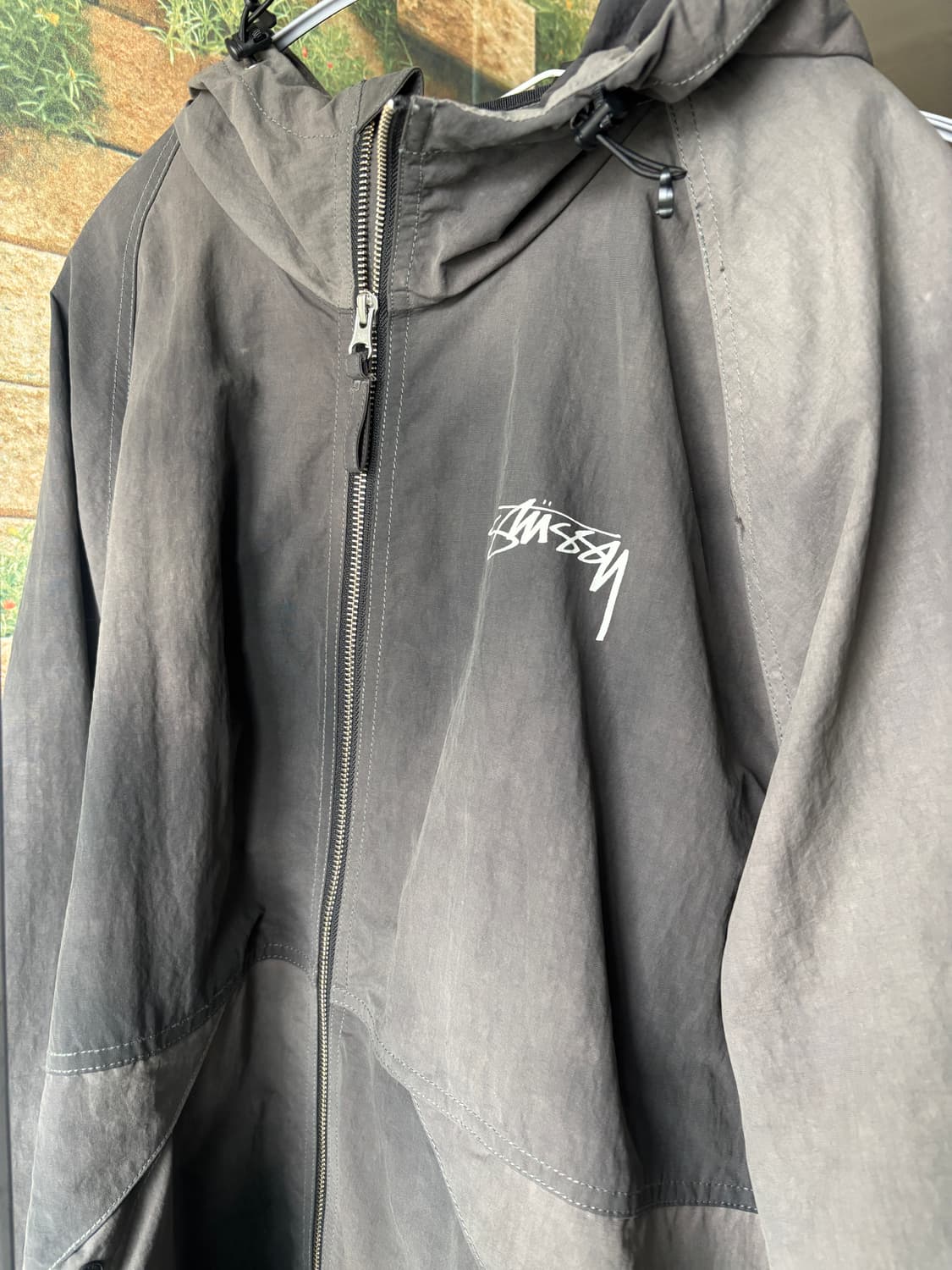 스투시 웨이브 다이 비치 쉘 자켓 블랙 상품이미지1