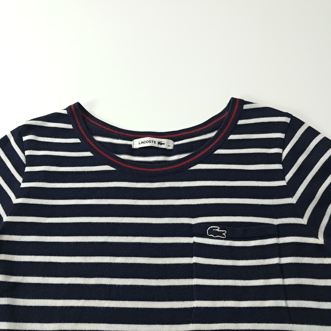 CK173 M 라코스테 한국판 다크네이비 스트라이프 반팔 원피스 상품이미지2
