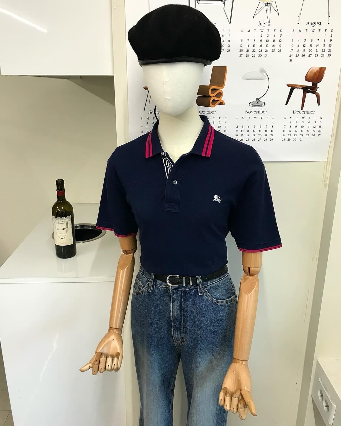 버버리 로고 배색 카라티 상품이미지7