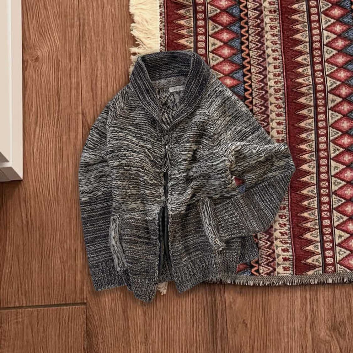 ・. 𓋼𓍊 Wood Two Way Zip-Up 상품이미지1