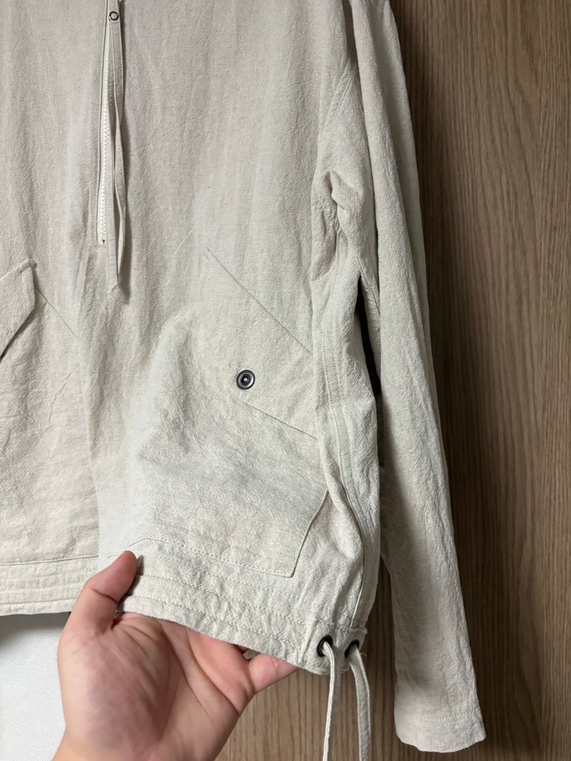 언어펙티드 후디드 아노락 에크루 M 상품이미지4