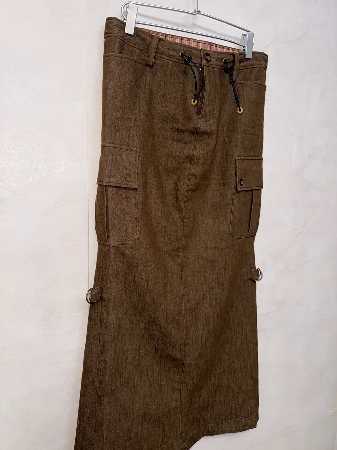 Michel Klein brown denim back slit sk  상품이미지2