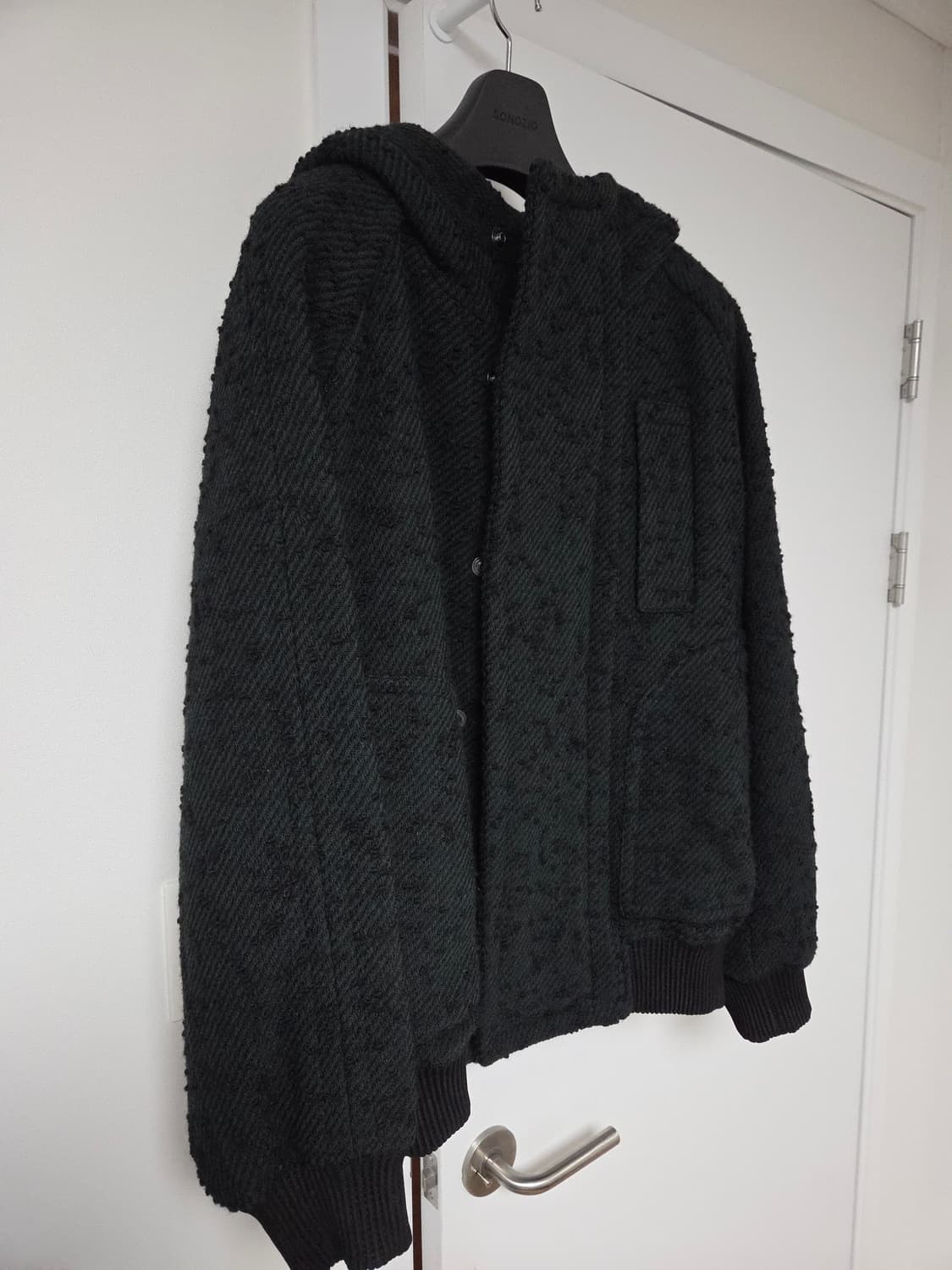 [새상품] 송지오옴므 컬렉션 텍스쳐 후드 숏 봄버자켓 46 상품이미지3