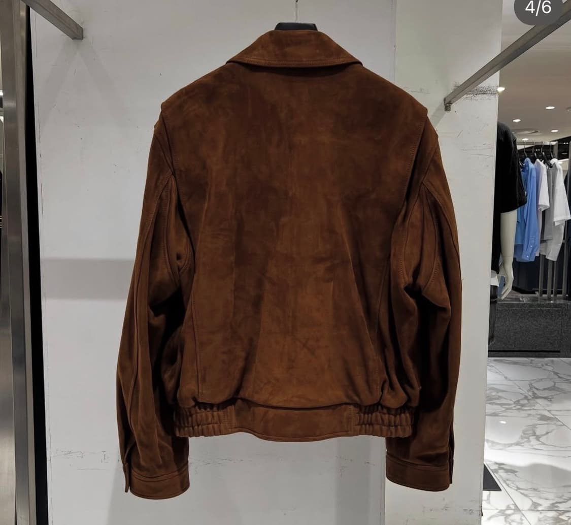 [25fw] 새상품 솔리드옴므 브라운 레더 스웨이드 트러커 자켓 상품이미지4