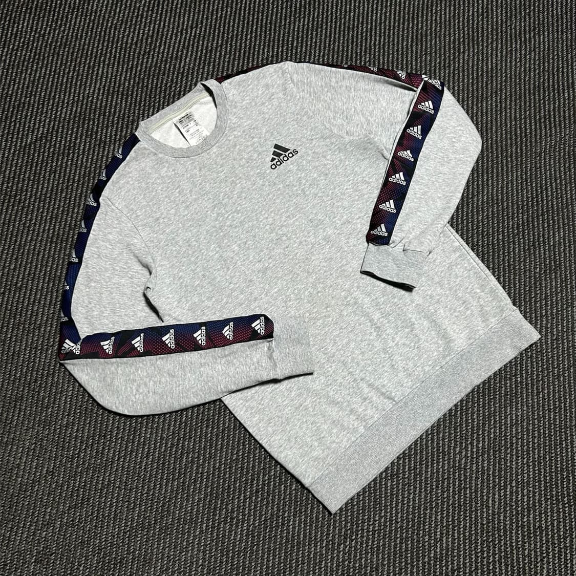 [S] adidas 아디다스 그레이 사이드라인 맨투맨 상품이미지2