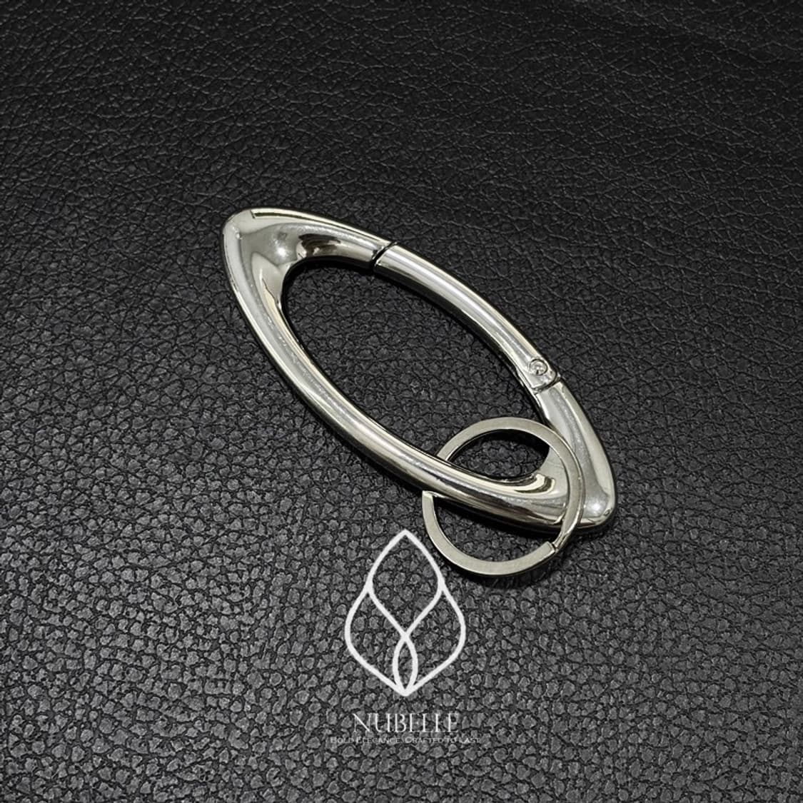 🌗 Oval icon keyring / 오벌 아이콘 실버 키링 상품이미지4