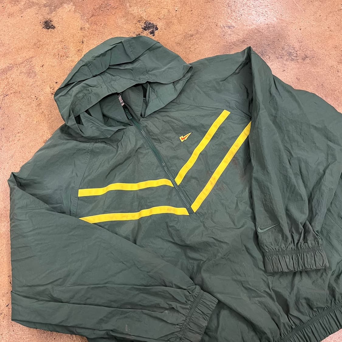 [정품/XXL] 나이키 올드스쿨 바람막이 그린 옐로우 b10 상품이미지1