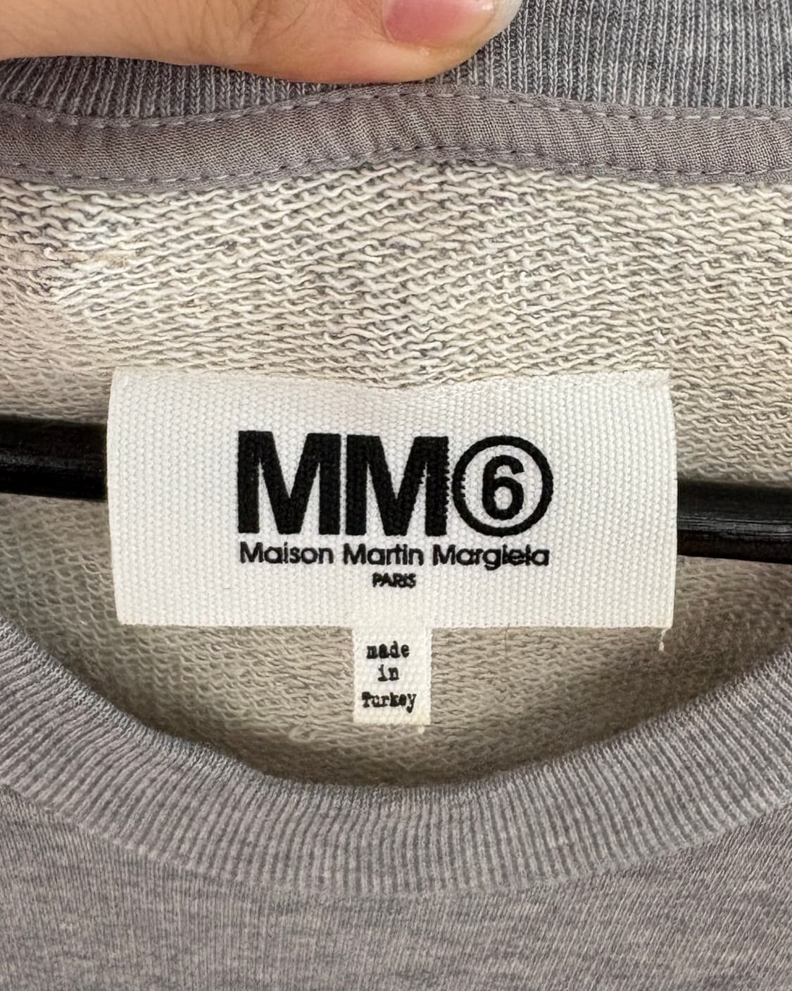 MM6 멜란지 램레더 패치 슬리브리스 원피스 상품이미지7