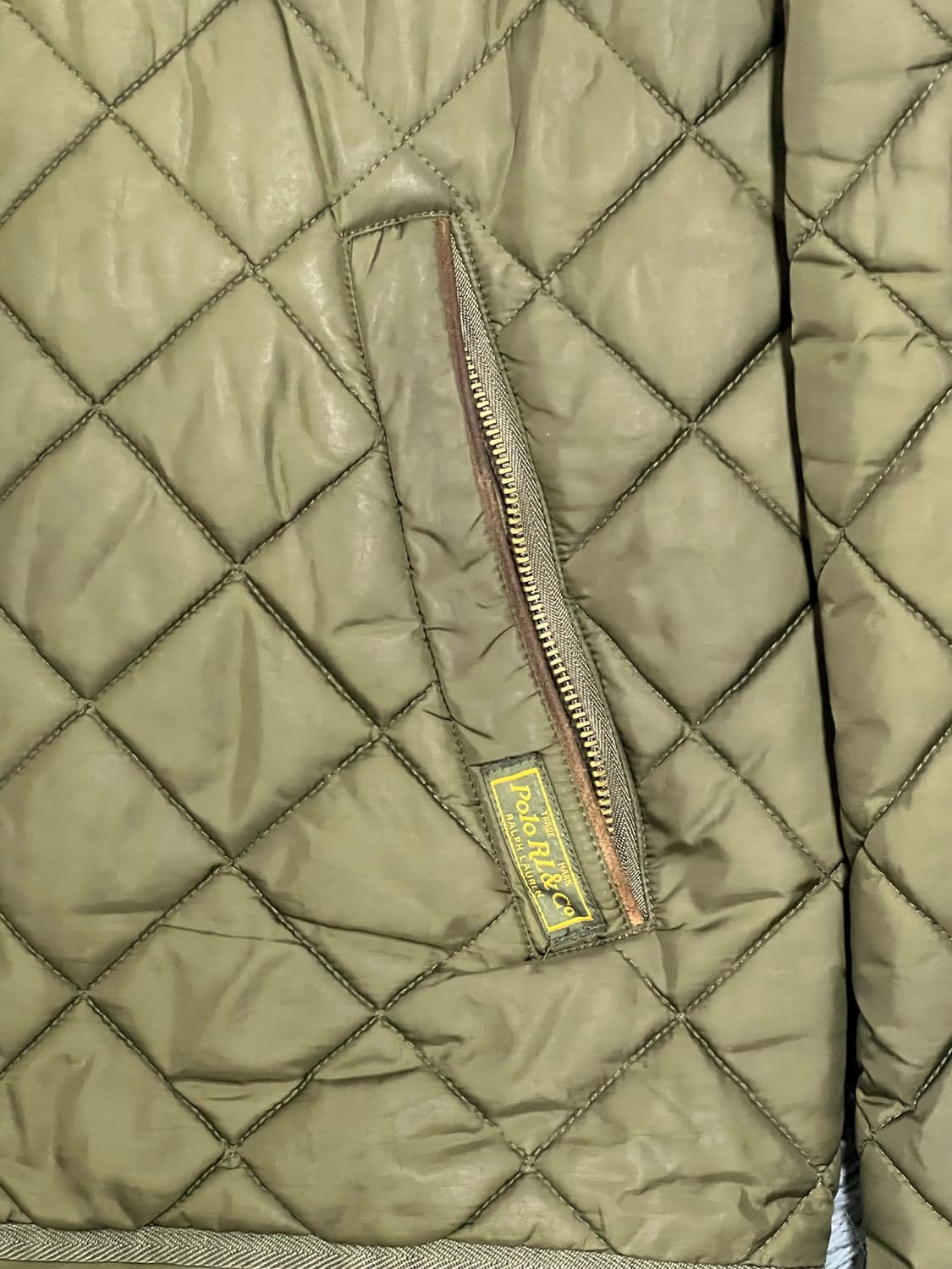 폴로랄프로렌 카키 퀄팅 점퍼M 상품이미지3