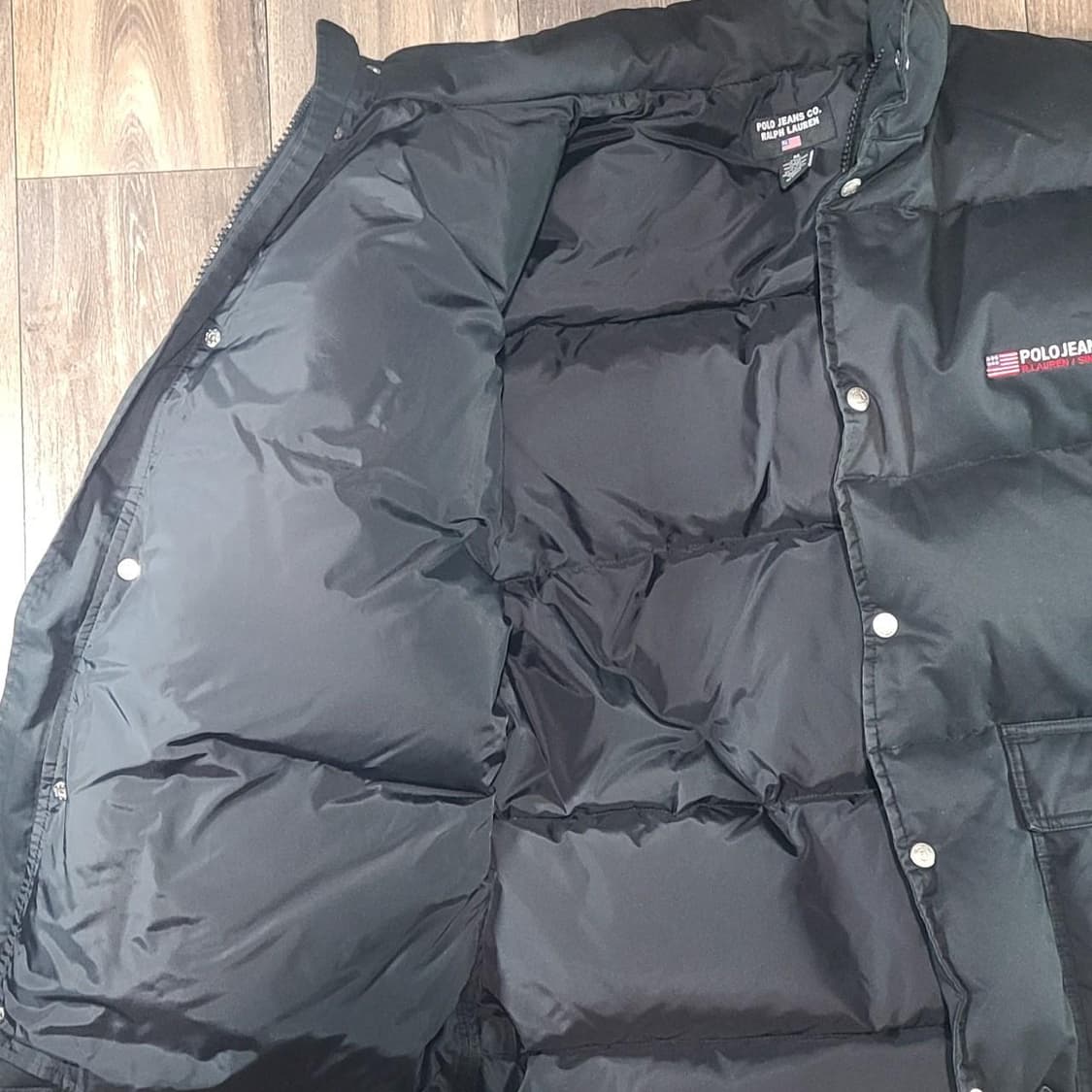 00s 폴로 진스 컴퍼니 다운 패딩 자켓 블랙 상품이미지3