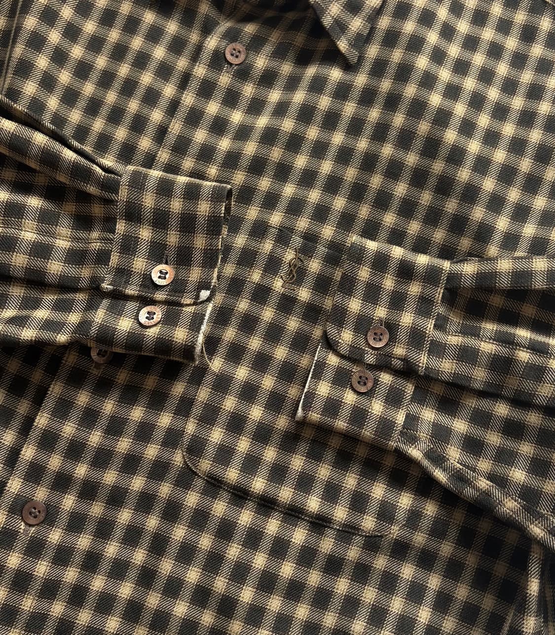입생로랑 90‘s 빈티지 체크 셔츠 상품이미지10