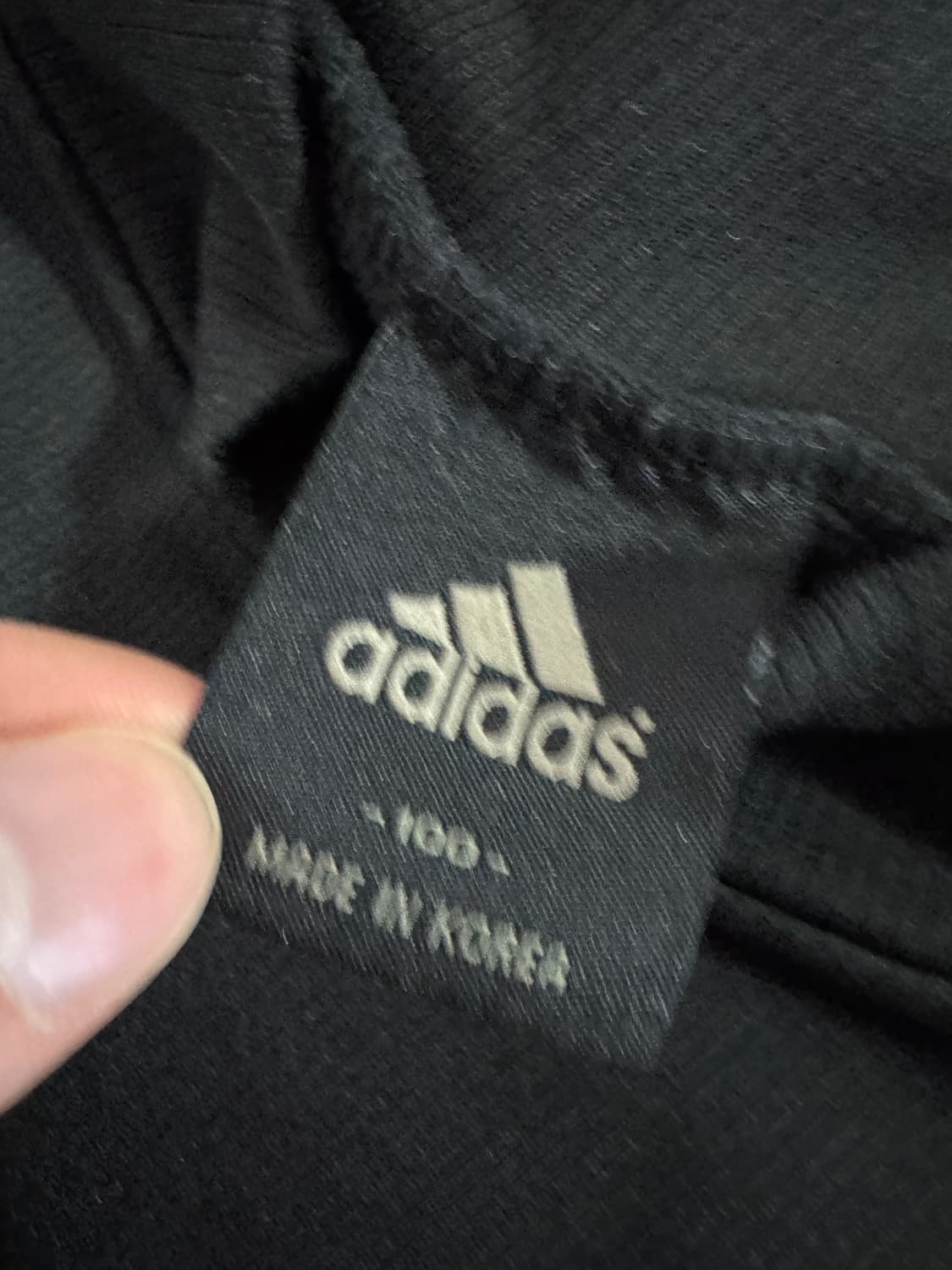 아디다스 기모 스판 기능성 긴팔 티셔츠 L 블랙 상품이미지3