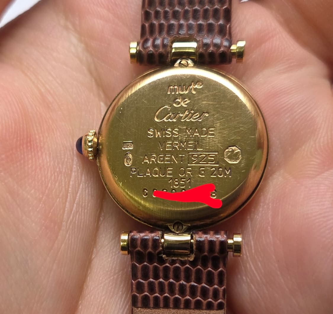 빈티지 까르띠에 머스트드 방돔 희귀 요구르트판 블루핸즈 여성용 (감정서  상품이미지6