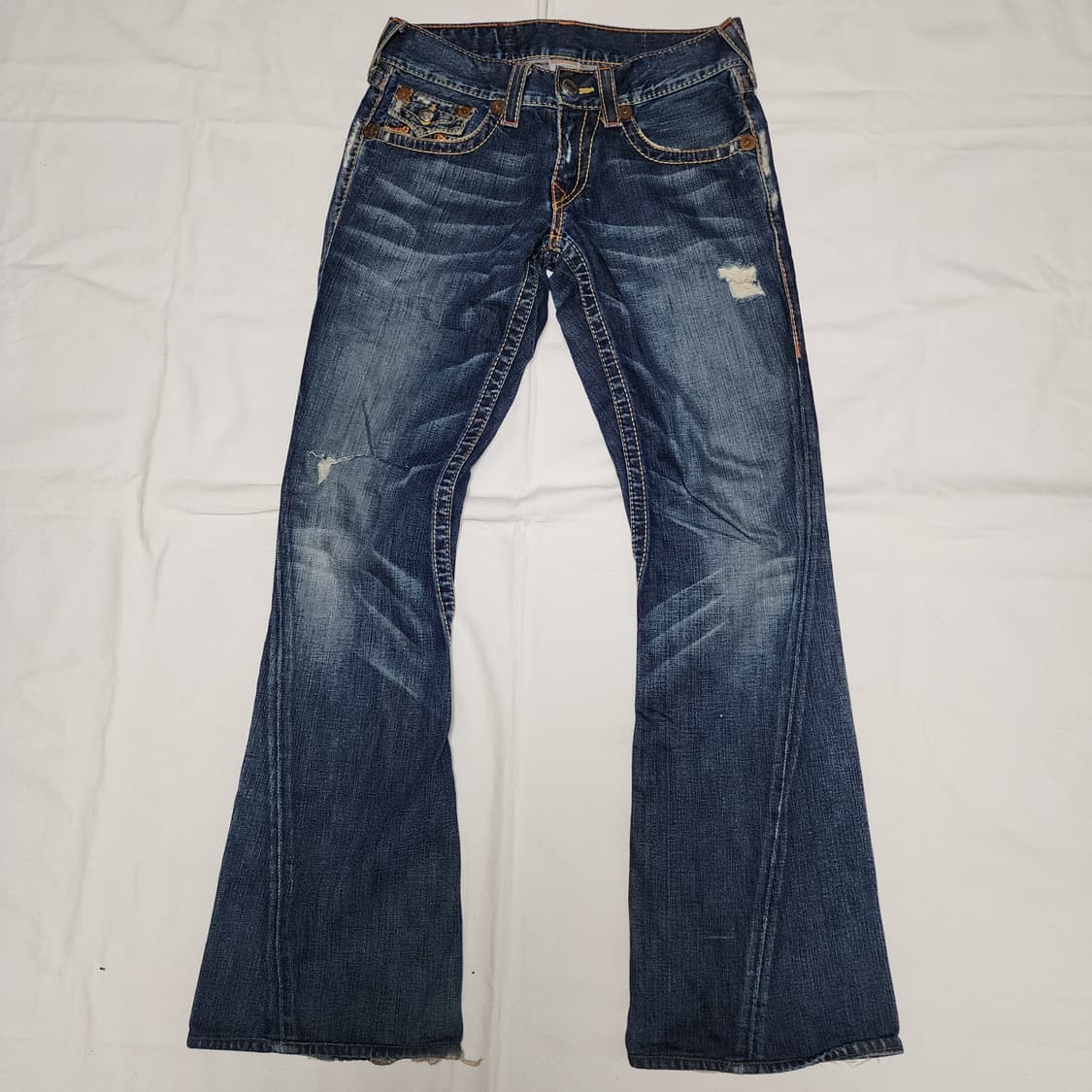 트루릴리젼 Y2k Rainbow Joey 스티치 부츠컷 팬츠 상품이미지3