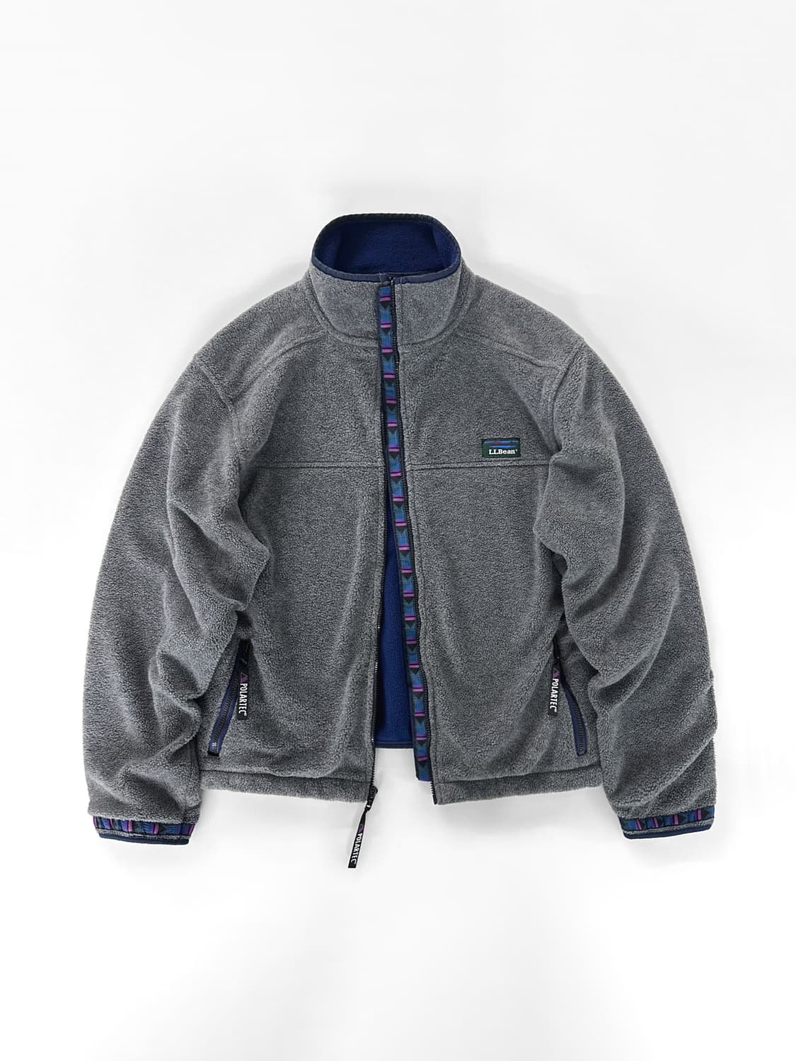 (Rare) 90s 빈티지 엘엘빈 지오메트릭 트림 플리스 자켓 상품이미지1