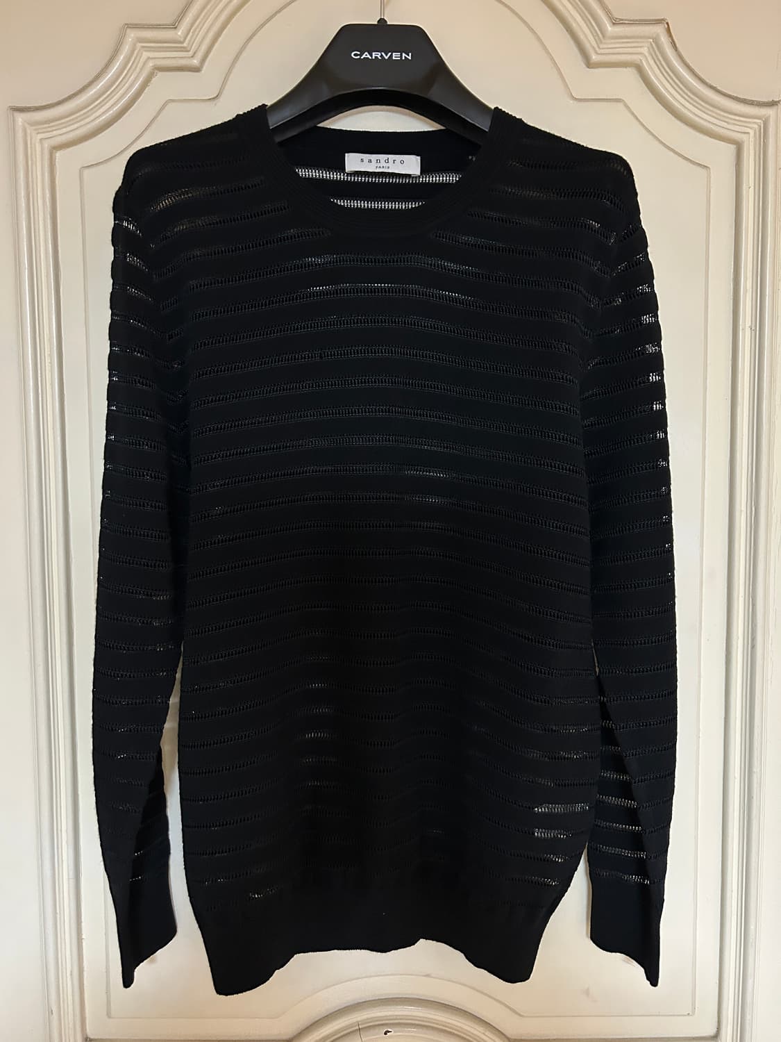 산드로 스트라이프 시스루 니트 상품이미지1