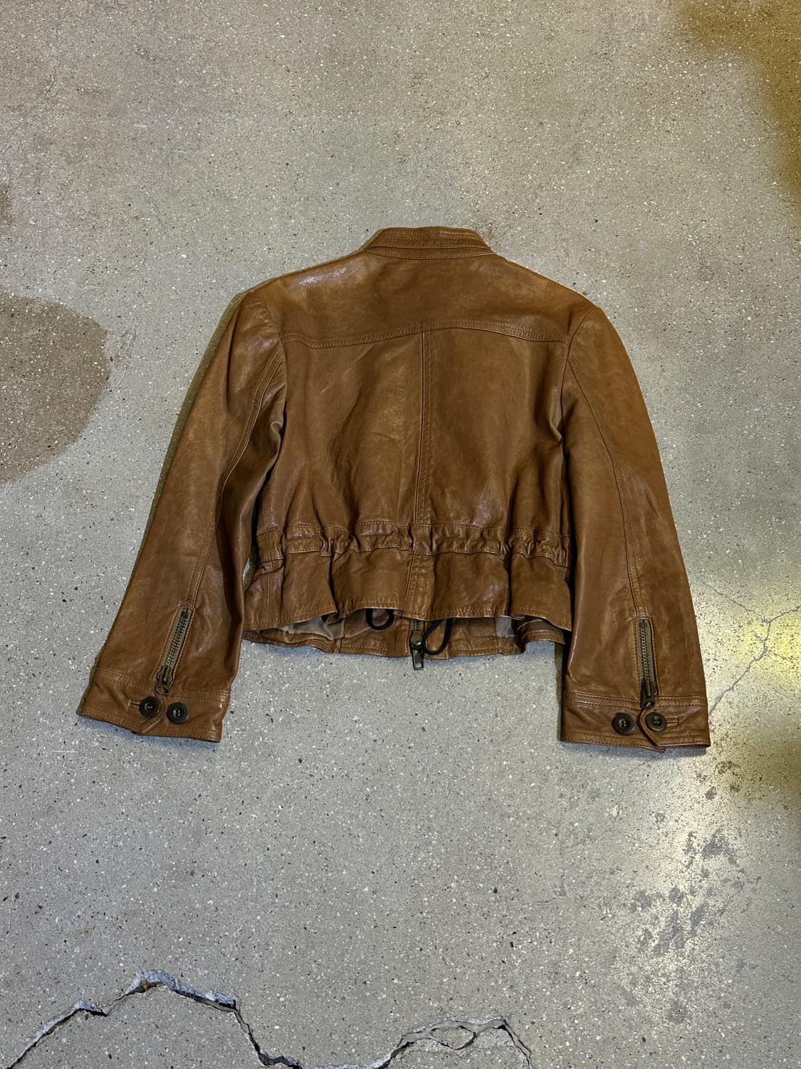 VINTAGE 빈티지 브라운 2-WAY 가죽자켓 상품이미지5