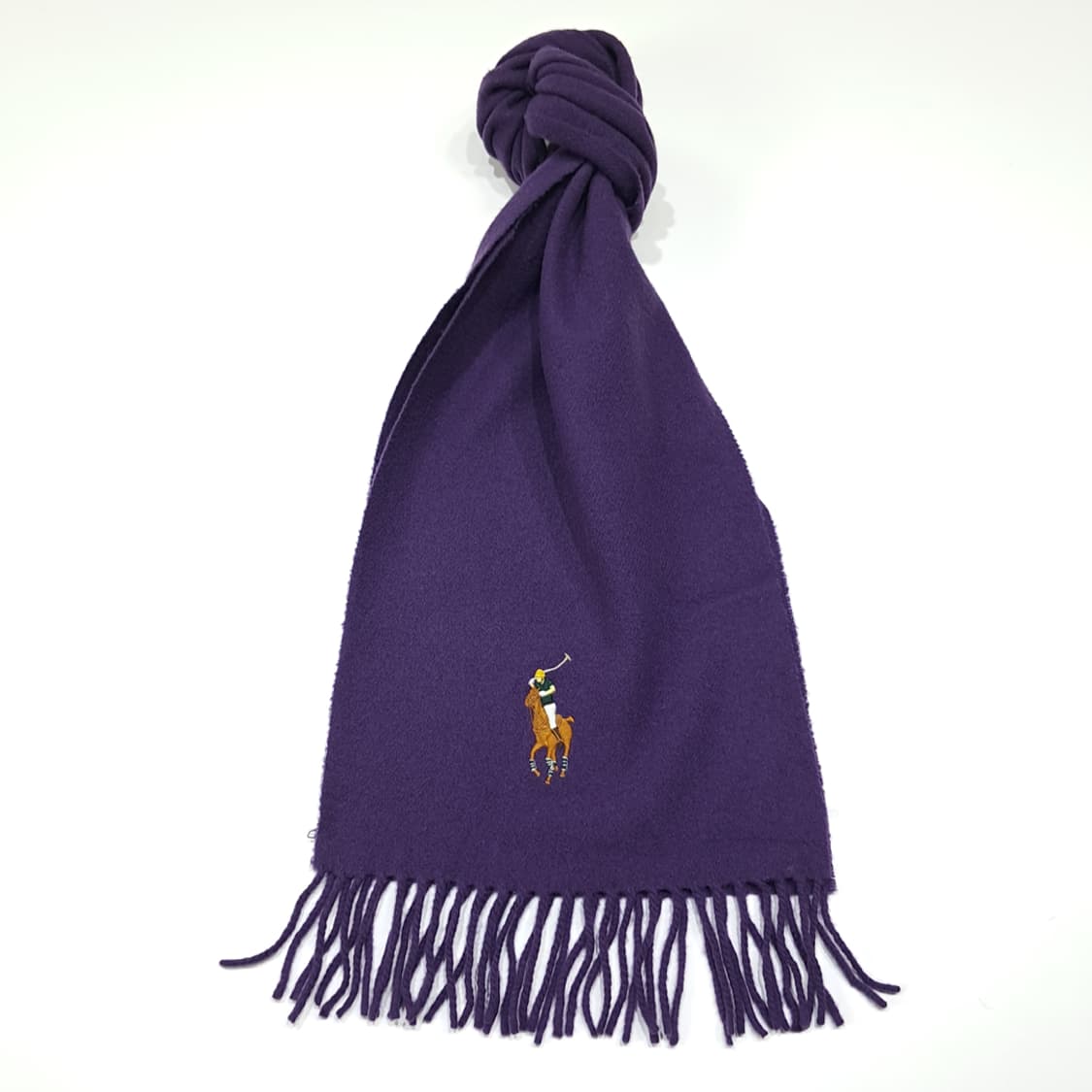 MX600 폴로 90s 이태리판 램스울 멀티포니 퍼플 머플러 목도리 상품이미지1