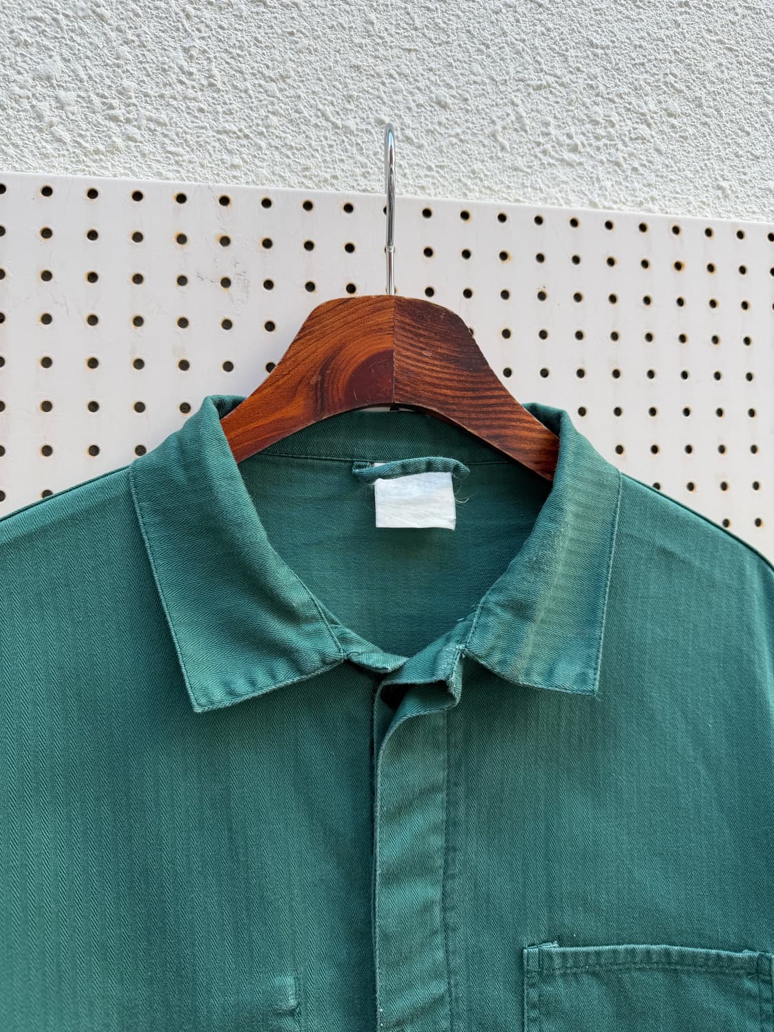 1980s FRENCH SAGE GREEN HBT 헤링본 프렌치워크자켓 상품이미지5
