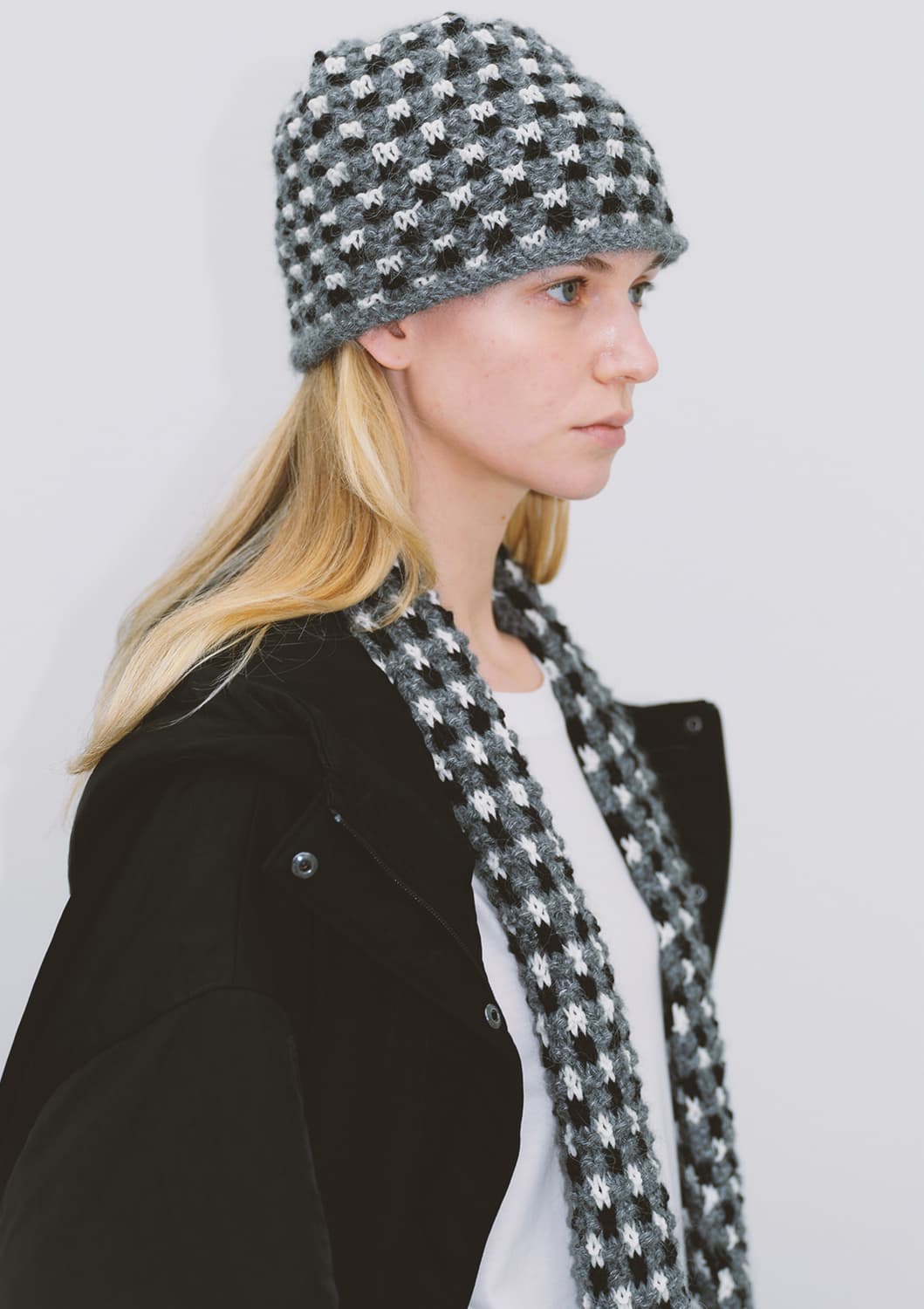 문달 핸드메이드 비니 그레이 상품이미지1