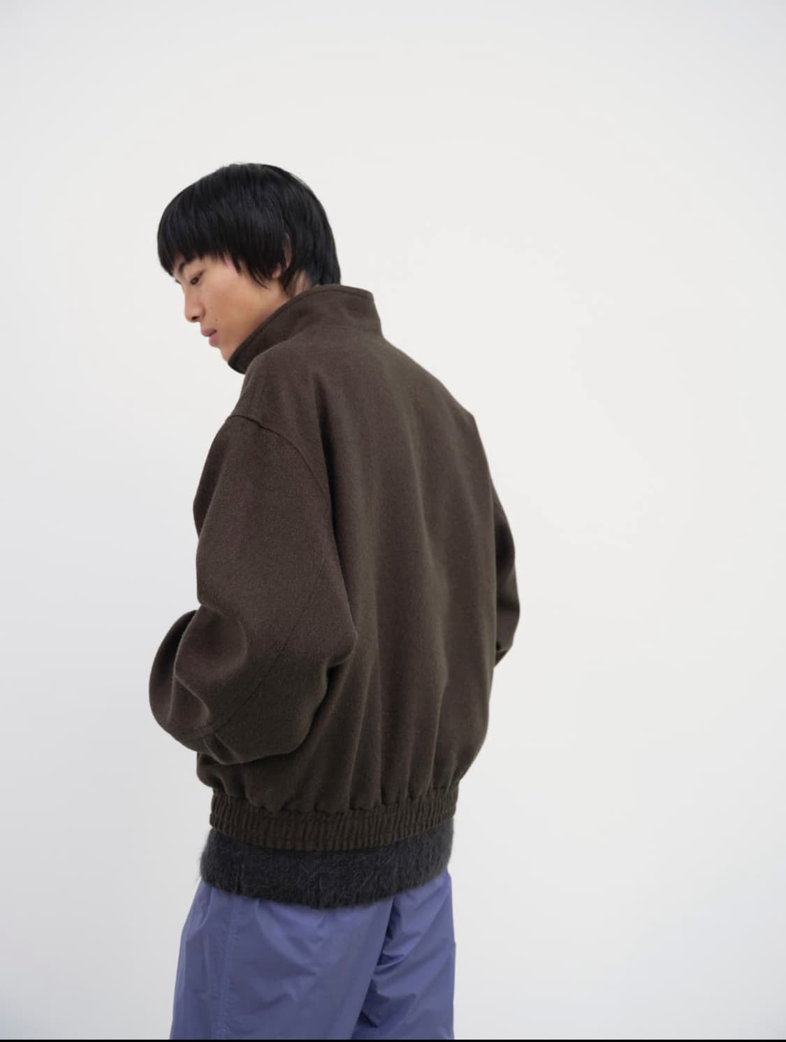 Auralee Baby Camel Flannel Zip Blouson 상품이미지2