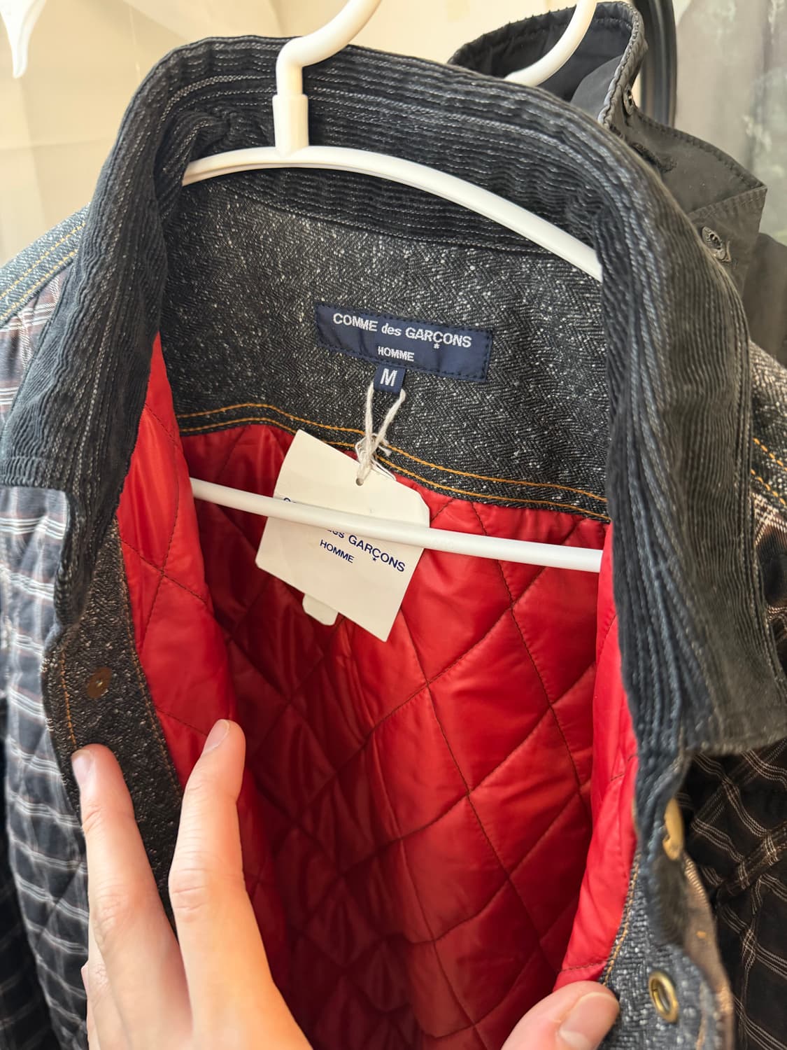 COMME des GARCONS HOMME Jpn 새상품 퀄팅 체크셔츠 상품이미지2