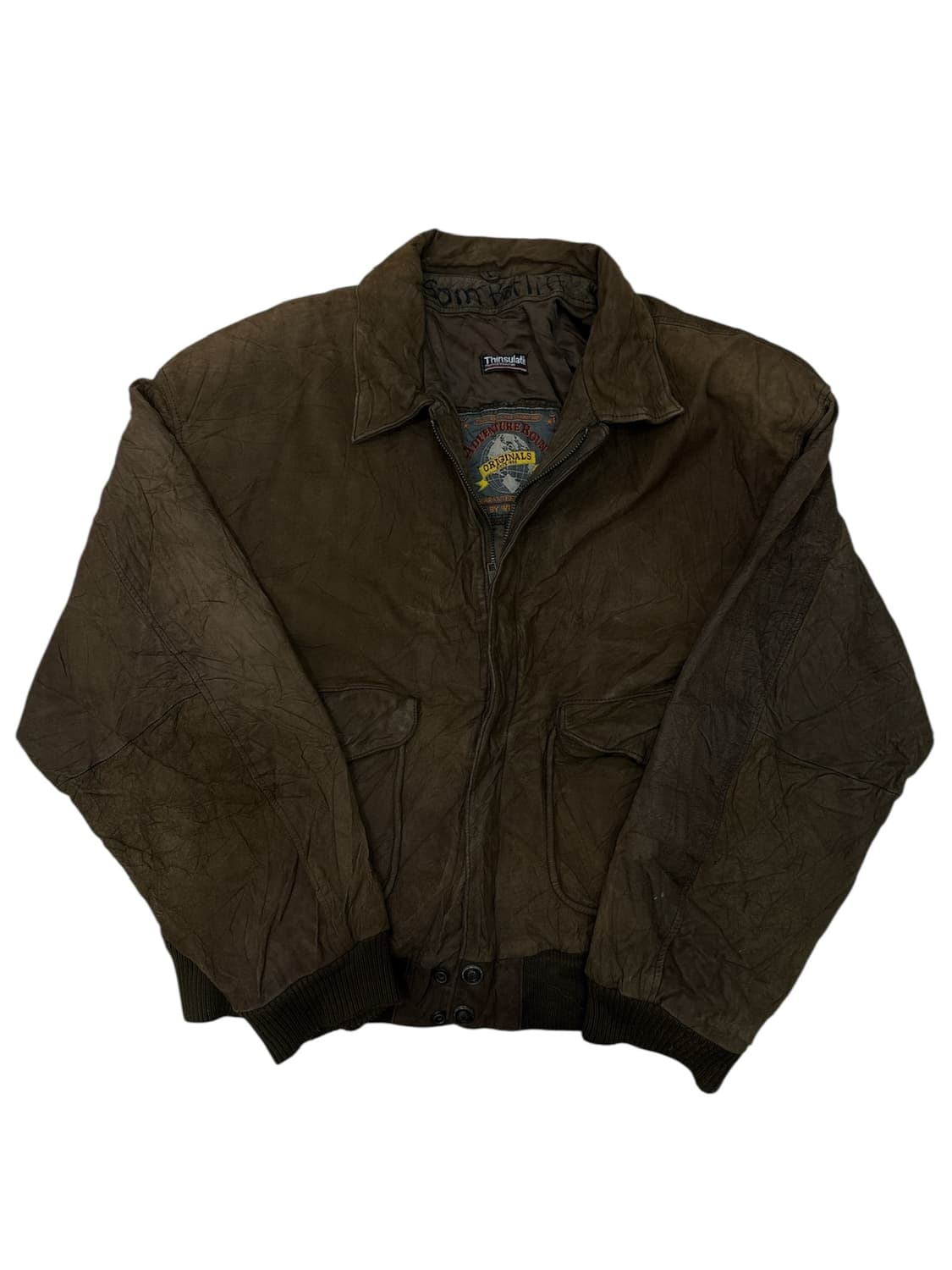 빈티지 워싱 레더자켓 상품이미지4