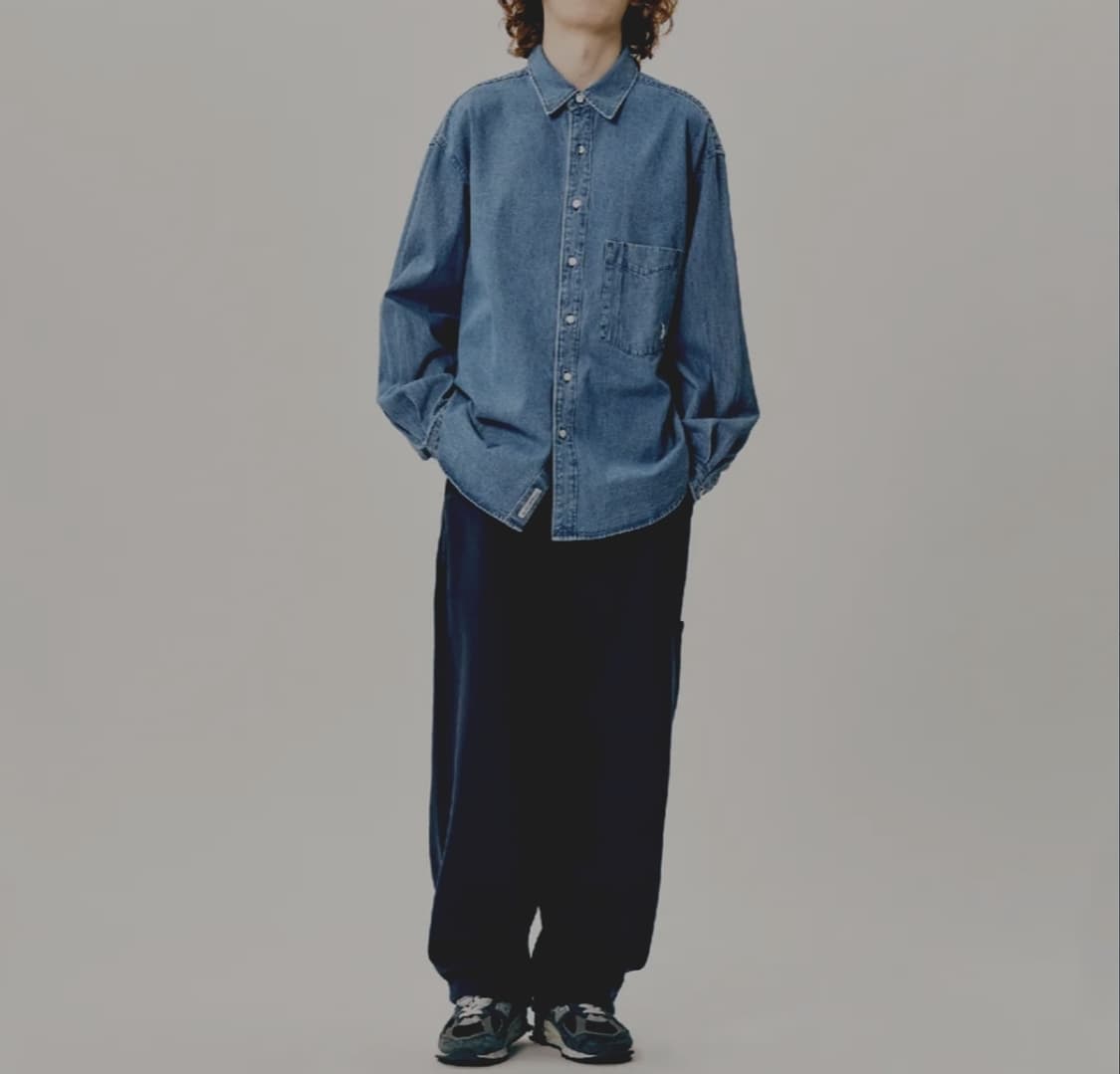 에스피오나지 인디고 워시드 워버핏 셔츠 XL _ 남성 상품이미지1