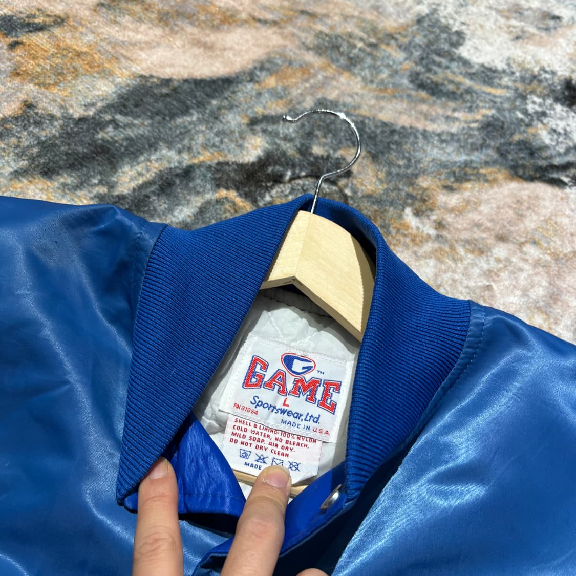 USA 빈티지 자수 바시티자켓 상품이미지6