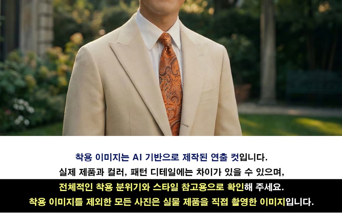 스테파노 리치 오렌지 페이즐리 넥타이 8.5cm S~A+등급 E827 상품이미지2