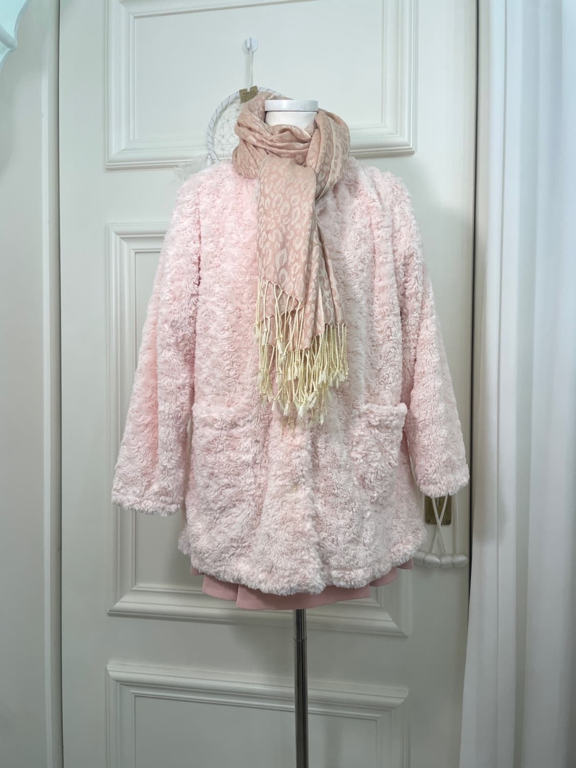 pink pocket point rose fur jacket 상품이미지8