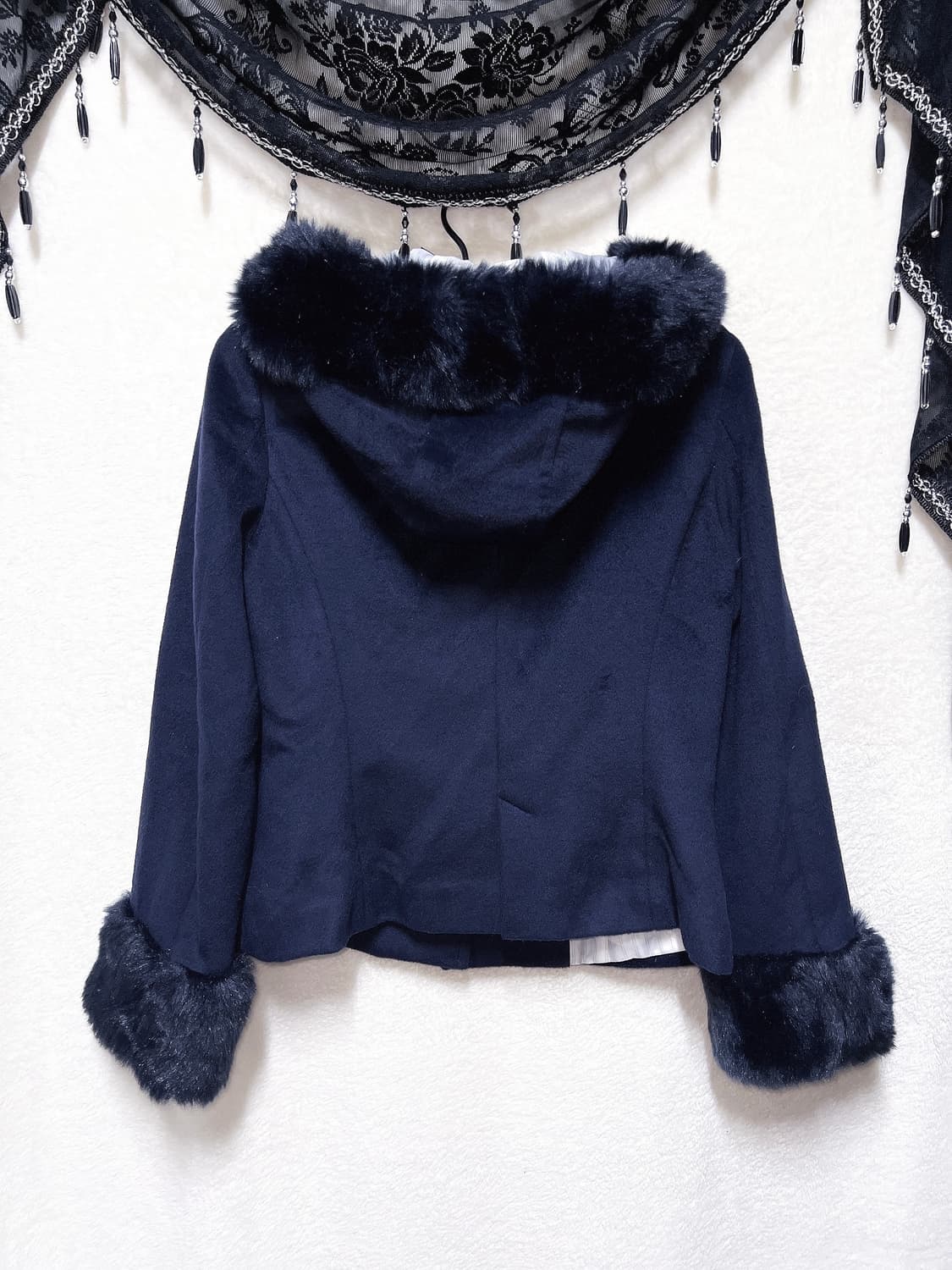 세실맥비 퍼후드 떡볶이코트 큐빅 로맨틱갸루 로걀 오네 핀터 자켓 금장 상품이미지4