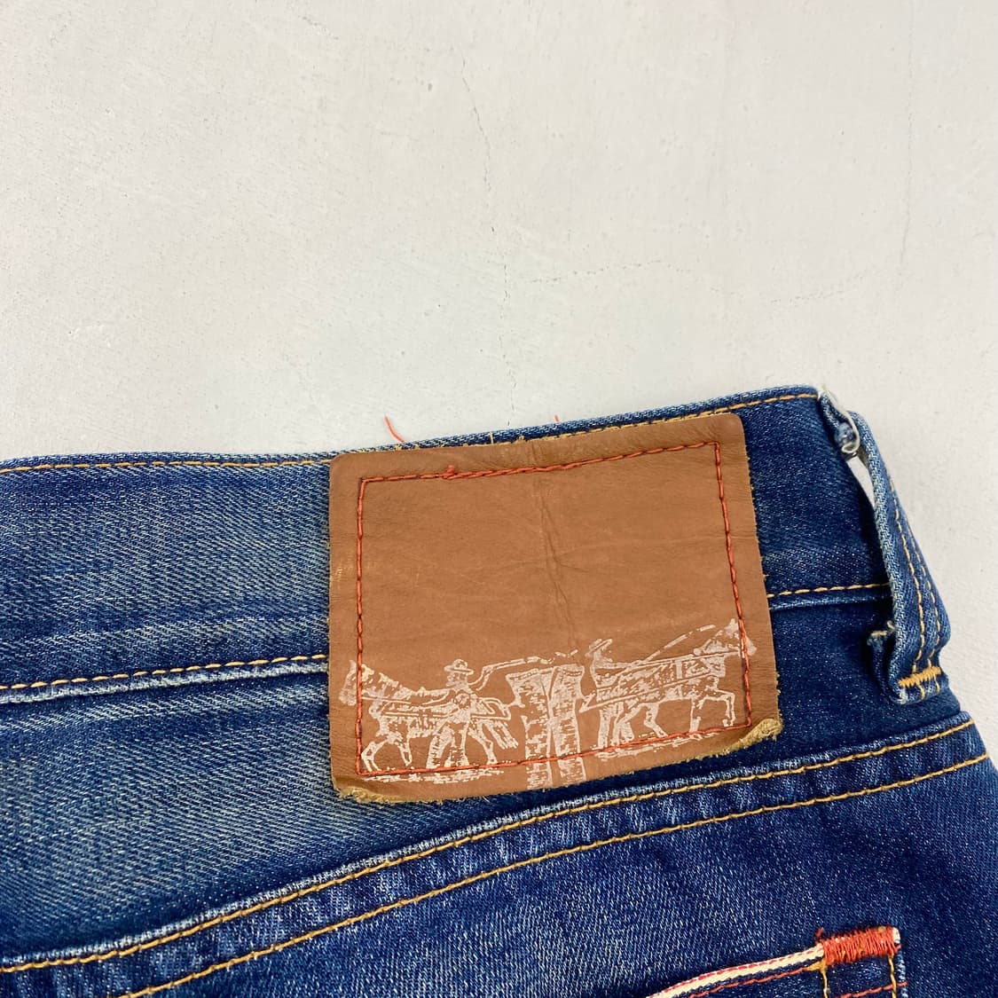 빈티지 리바이스 웨스턴 워싱 레드스티치 셀비지 데님 진 (34) 상품이미지8