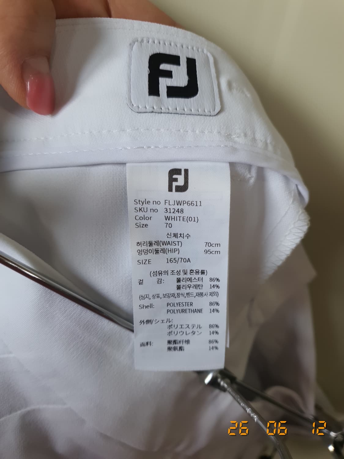 FJ (풋조이)정품 여성골프 반바지 70 (텍붙은새상품) 상품이미지5