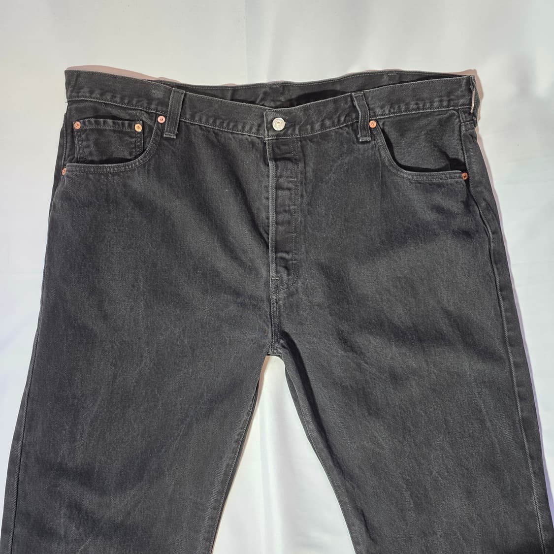 [W44L32]00s 리바이스 501 빅사이즈 블랙 데님 팬츠 상품이미지2