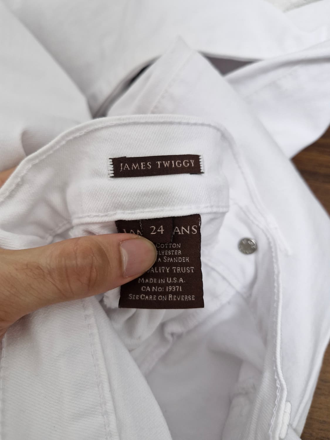 [24] 제임스진 화이트 데님 바지 상품이미지4