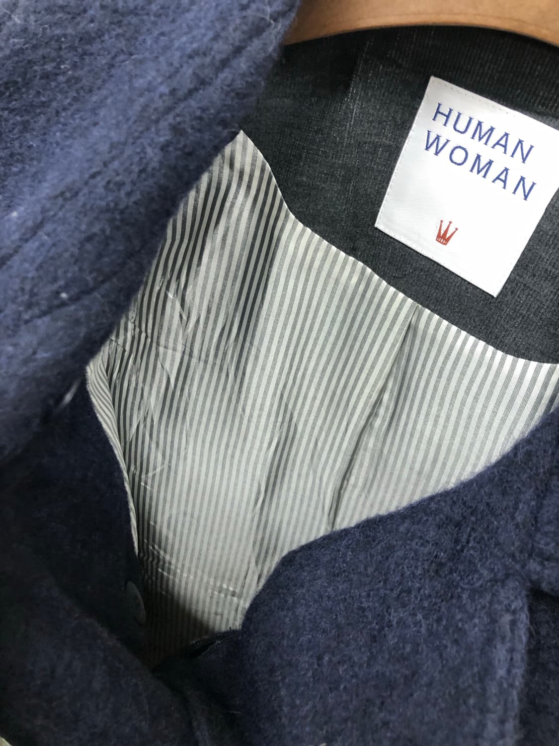 human woman 피코트 네이비 상품이미지4