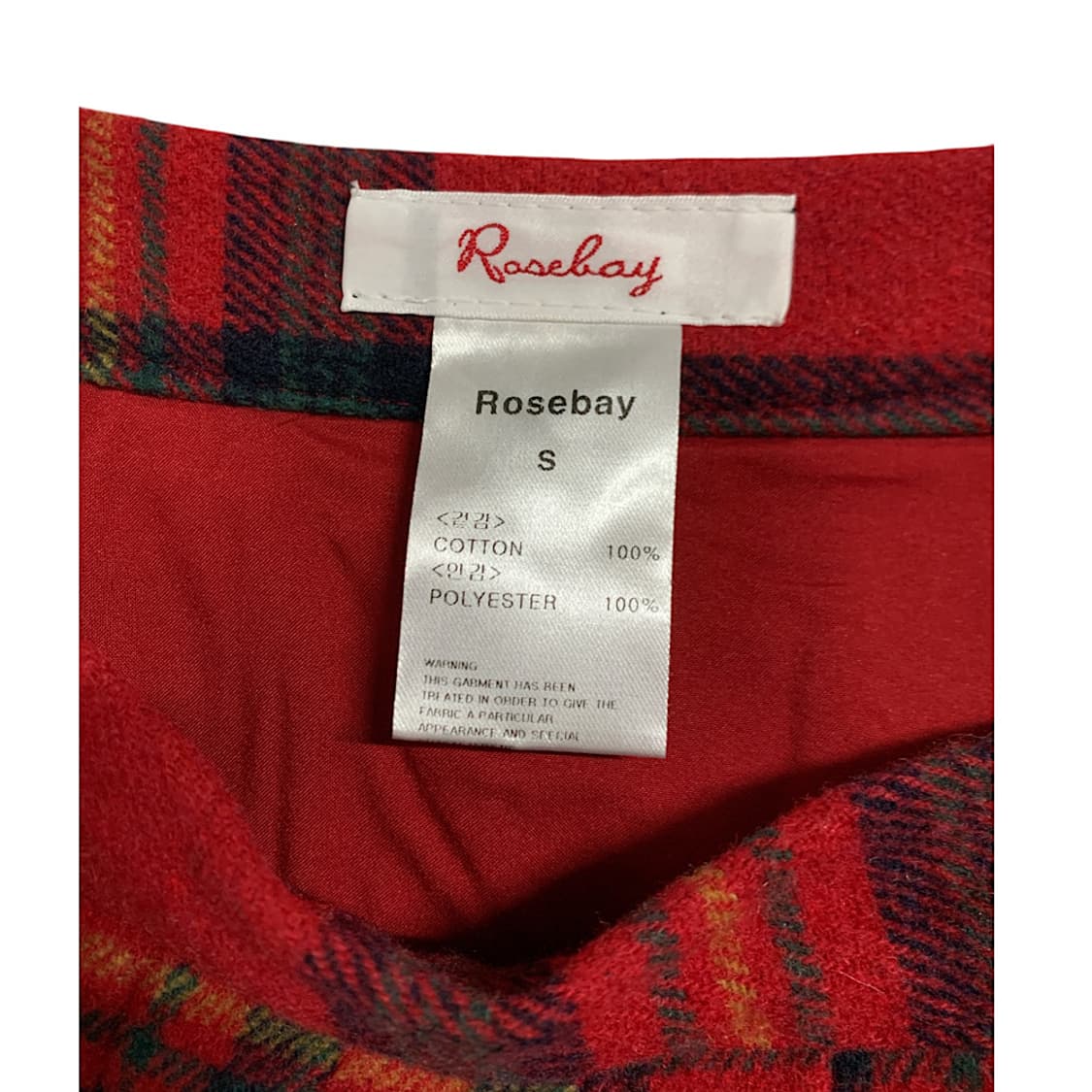 로즈베이 타탄 체크 스커트 s 상품이미지2