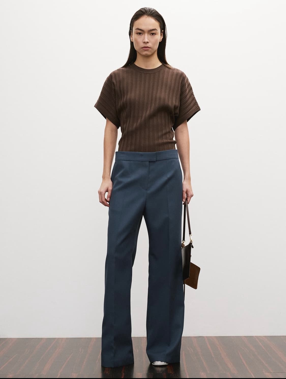 Recto 렉토 25ss 프렌치 플레어핏 팬츠 블루 상품이미지2