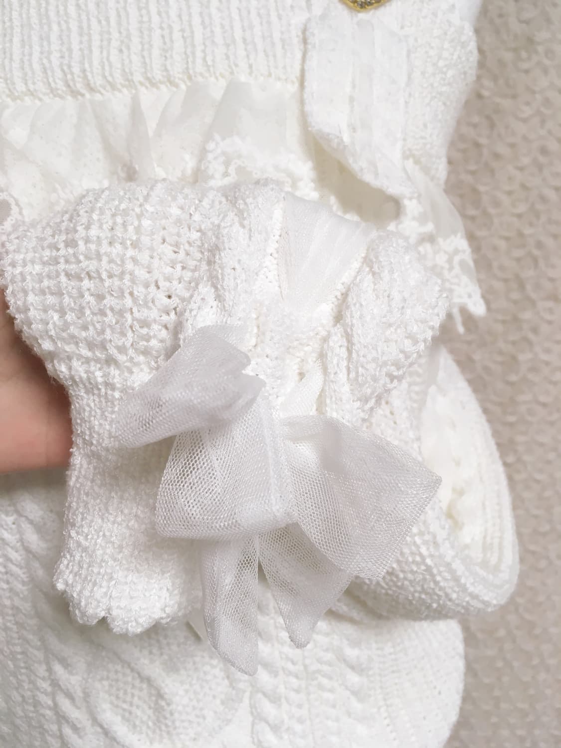 빈티지 하트링 리본 오프숄더 상품이미지4