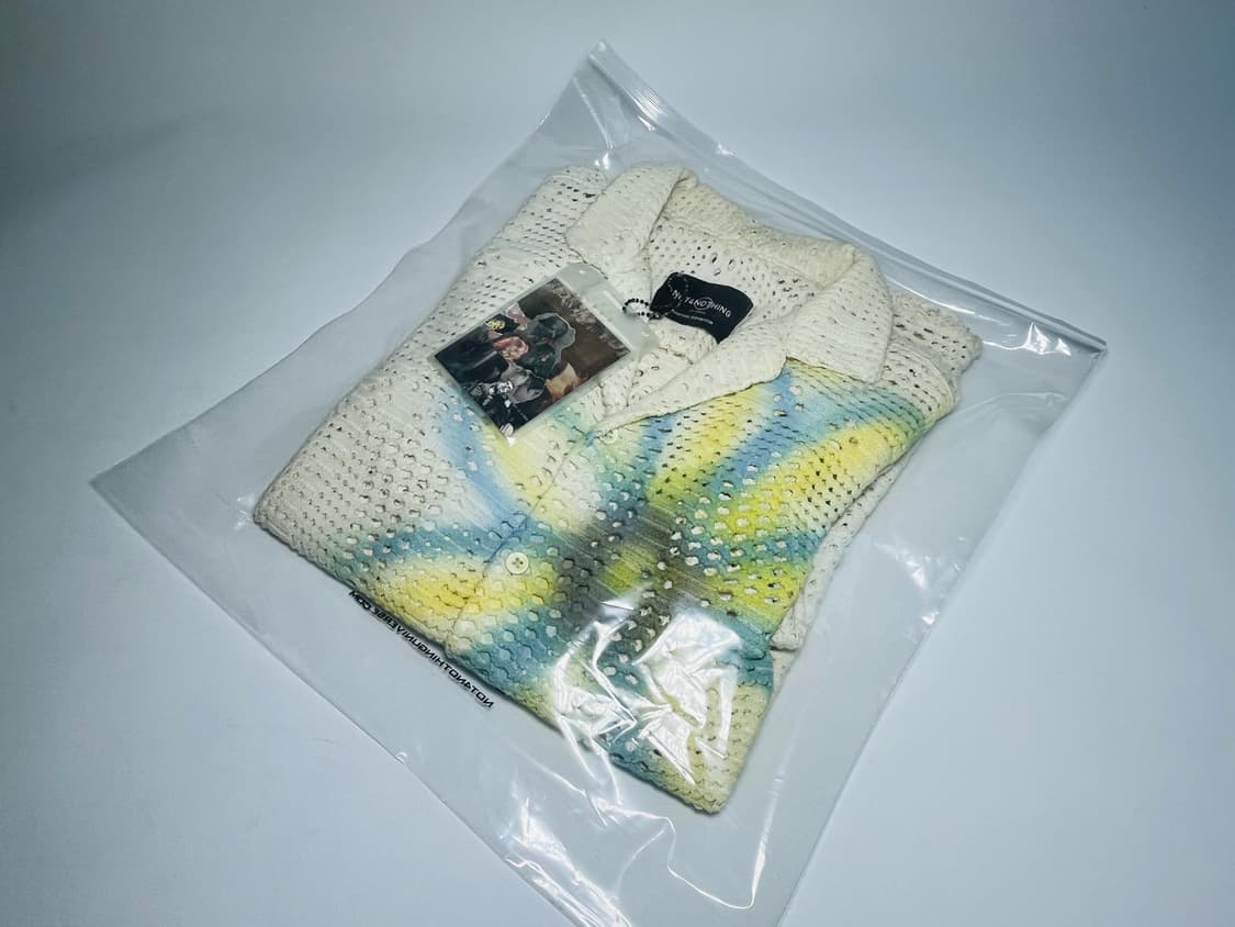 [OS] 빈티지 아카이브 플로랄 그래피티 시스루 니트 셔츠 상품이미지6