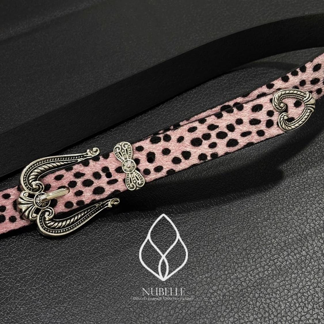 🌗 Leopard western belt / 호피 송치털 웨스턴 벨트 상품이미지5