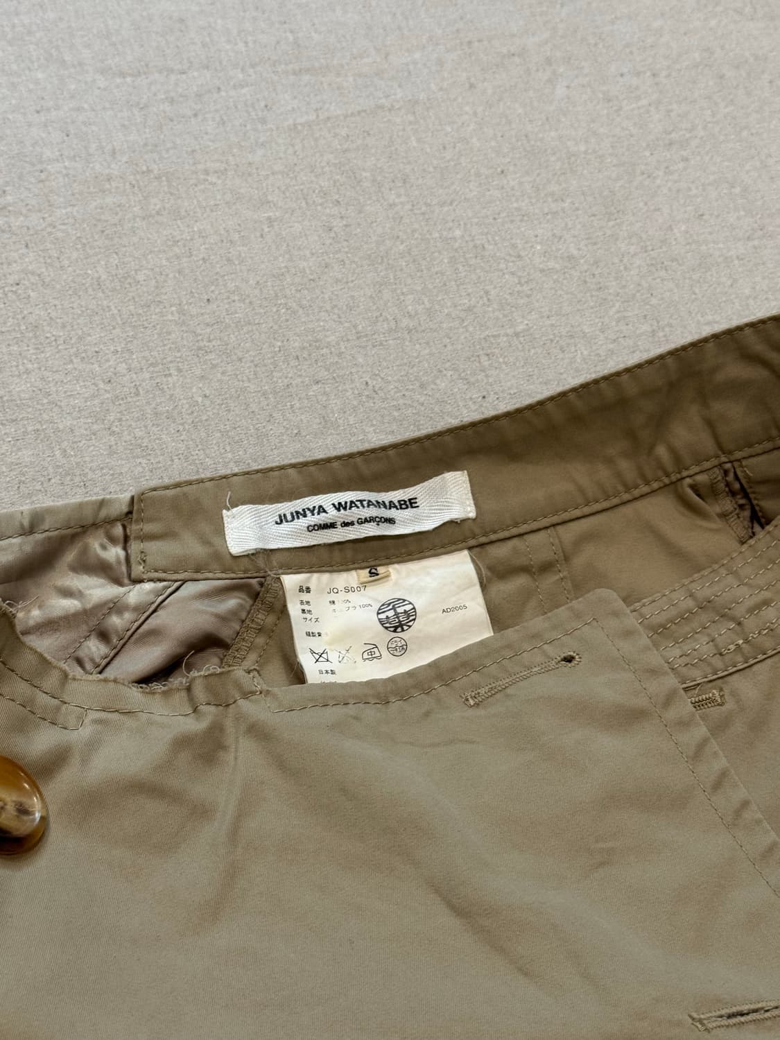 준야와타나베 06ss 디컨스트럭티드 트렌치코트 스커트 상품이미지8